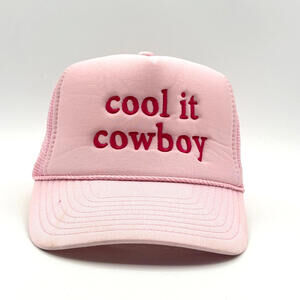 Charlie Southern 'Cool it Cowboy' Pink Rope Mesh Trucker Snapback Cap